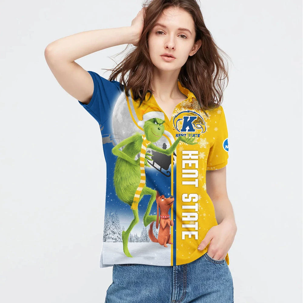 Personalized Funny Christmas The Grinch Kent State Golden Flashes NCAA I Hate Morning People Shirt Gifts Unisex 3D Polo - Bluefink 5 Personalized Funny Christmas The Grinch Kent State Golden Flashes NCAA I Hate Morning People Shirt Gifts Unisex 3D Polo - Bluefink - Image 3