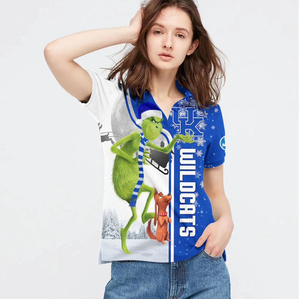 Personalized Funny Christmas The Grinch Kentucky Wildcats NCAA I Hate Morning People Shirt Gifts Unisex 3D Polo - Bluefink 5 Personalized Funny Christmas The Grinch Kentucky Wildcats NCAA I Hate Morning People Shirt Gifts Unisex 3D Polo - Bluefink - Image 3