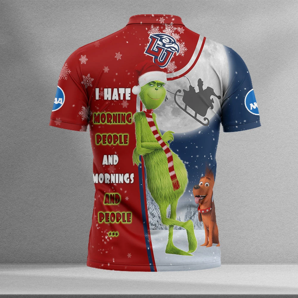 Personalized Funny Christmas The Grinch Liberty Flames NCAA I Hate Morning People Shirt Gifts Unisex 3D Polo - Bluefink 4 Personalized Funny Christmas The Grinch Liberty Flames NCAA I Hate Morning People Shirt Gifts Unisex 3D Polo - Bluefink - Image 2