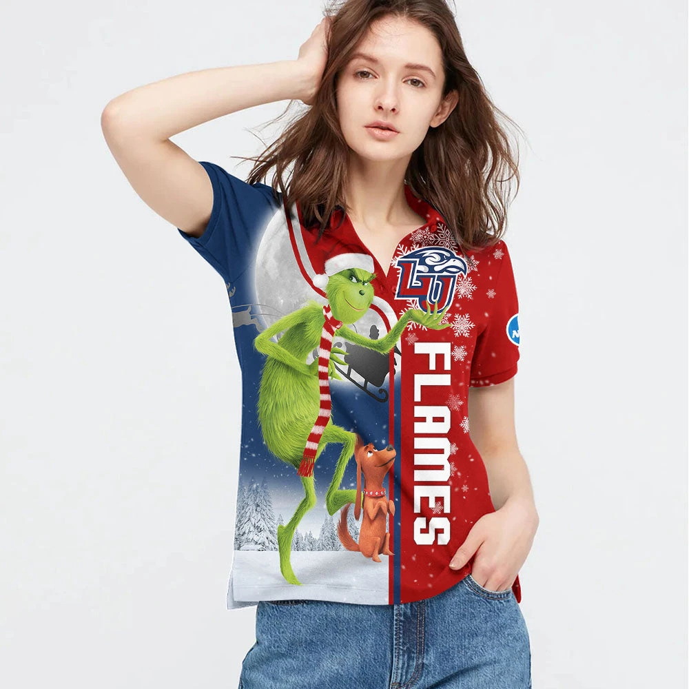 Personalized Funny Christmas The Grinch Liberty Flames NCAA I Hate Morning People Shirt Gifts Unisex 3D Polo - Bluefink 5 Personalized Funny Christmas The Grinch Liberty Flames NCAA I Hate Morning People Shirt Gifts Unisex 3D Polo - Bluefink - Image 3