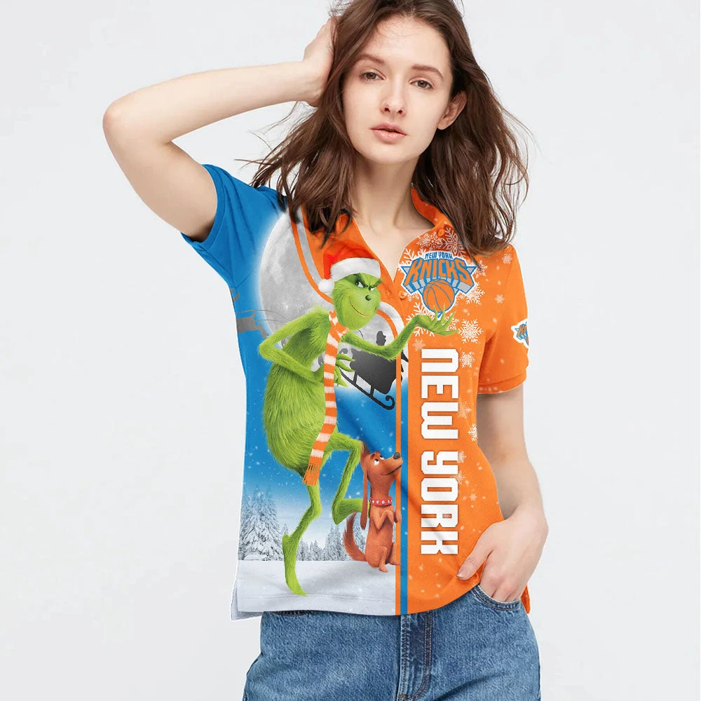 Personalized Funny Christmas The Grinch New York Knicks NBA I Hate Morning People Shirt Gifts Unisex 3D Polo - Bluefink 5 Personalized Funny Christmas The Grinch New York Knicks NBA I Hate Morning People Shirt Gifts Unisex 3D Polo - Bluefink - Image 3