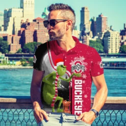 Personalized Funny Christmas The Grinch Ohio State Buckeyes NCAA I Hate Morning People Shirt Gifts Unisex 3D Polo - Bluefink -CozyHomeStore Personalized Funny Christmas The Grinch Ohio State Buckeyes NCAA I Hate Morning People Shirt Gifts Unisex 3D Polo 3