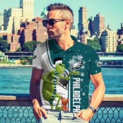 Personalized Funny Christmas The Grinch Philadelphia Eagles NFL I Hate Morning People Shirt Gifts Unisex 3D Polo - Bluefink -CozyHomeStore Personalized Funny Christmas The Grinch Philadelphia Eagles NFL I Hate Morning People Shirt Gifts Unisex 3D Polo 3
