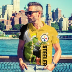 Personalized Funny Christmas The Grinch Pittsburgh Steelers NFL I Hate Morning People Shirt Gifts Unisex 3D Polo - Bluefink -CozyHomeStore Personalized Funny Christmas The Grinch Pittsburgh Steelers NFL I Hate Morning People Shirt Gifts Unisex 3D Polo 3