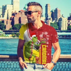 Personalized Funny Christmas The Grinch St. Louis Cardinals MLB I Hate Morning People Shirt Gifts Unisex 3D Polo - Bluefink -CozyHomeStore Personalized Funny Christmas The Grinch St Louis Cardinals MLB I Hate Morning People Shirt Gifts Unisex 3D Polo 3