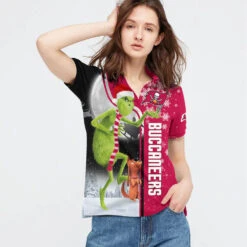 Personalized Funny Christmas The Grinch Tampa Bay Buccaneers NFL I Hate Morning People Shirt Gifts Unisex 3D Polo - Bluefink -CozyHomeStore Personalized Funny Christmas The Grinch Tampa Bay Buccaneers NFL I Hate Morning People Shirt Gifts Unisex 3D Polo 2