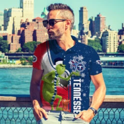 Personalized Funny Christmas The Grinch Tennessee Titans NFL I Hate Morning People Shirt Gifts Unisex 3D Polo - Bluefink -CozyHomeStore Personalized Funny Christmas The Grinch Tennessee Titans NFL I Hate Morning People Shirt Gifts Unisex 3D Polo 3