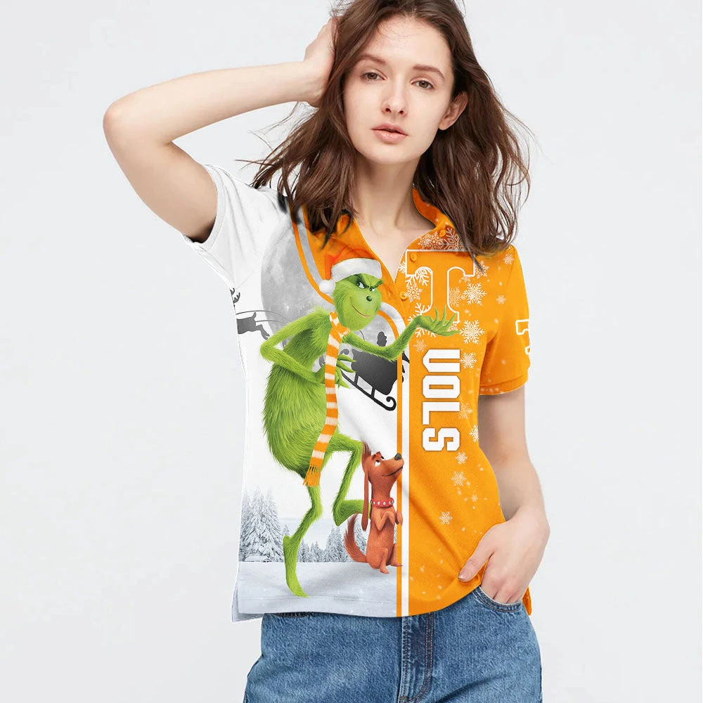 Personalized Funny Christmas The Grinch Tennessee Volunteers NCAA I Hate Morning People Shirt Gifts Unisex 3D Polo - Bluefink 5 Personalized Funny Christmas The Grinch Tennessee Volunteers NCAA I Hate Morning People Shirt Gifts Unisex 3D Polo - Bluefink - Image 3