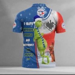 Personalized Funny Christmas The Grinch Toronto Blue Jays MLB I Hate Morning People Shirt Gifts Unisex 3D Polo - Bluefink -CozyHomeStore Personalized Funny Christmas The Grinch Toronto Blue Jays MLB I Hate Morning People Shirt Gifts Unisex 3D Polo 1