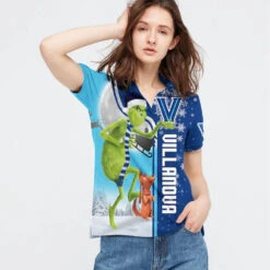 Personalized Funny Christmas The Grinch Villanova Wildcats NCAA I Hate Morning People Shirt Gifts Unisex 3D Polo - Bluefink -CozyHomeStore Personalized Funny Christmas The Grinch Villanova Wildcats NCAA I Hate Morning People Shirt Gifts Unisex 3D Polo 2