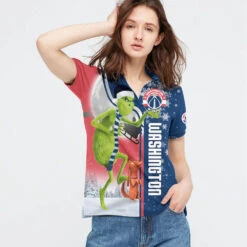 Personalized Funny Christmas The Grinch Washington Wizards NBA I Hate Morning People Shirt Gifts Unisex 3D Polo - Bluefink -CozyHomeStore Personalized Funny Christmas The Grinch Washington Wizards NBA I Hate Morning People Shirt Gifts Unisex 3D Polo 2