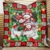 Personalized Snowman Christmas Quilt Blanket Bedding Set For Home Decoration, Perfect For Bedroom Decor And Family Gifts - Bluefink