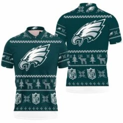 Philadelphia Eagles Christmas 3D Polo Shirt Gift For Fans - Bluefink
