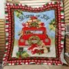 Red Truck Christmas Quilt Bedding Set - Personalized Bedroom Decor For Home Decoration And Gifts For Family - Bluefink 1 Red Truck Christmas Quilt Bedding Set - Personalized Bedroom Decor For Home Decoration And Gifts For Family - Bluefink -CozyHomeStore Red Truck Christmas Quilt Bedding Set Personalized Bedroom Decor for Home Decoration and Gifts for Family 0