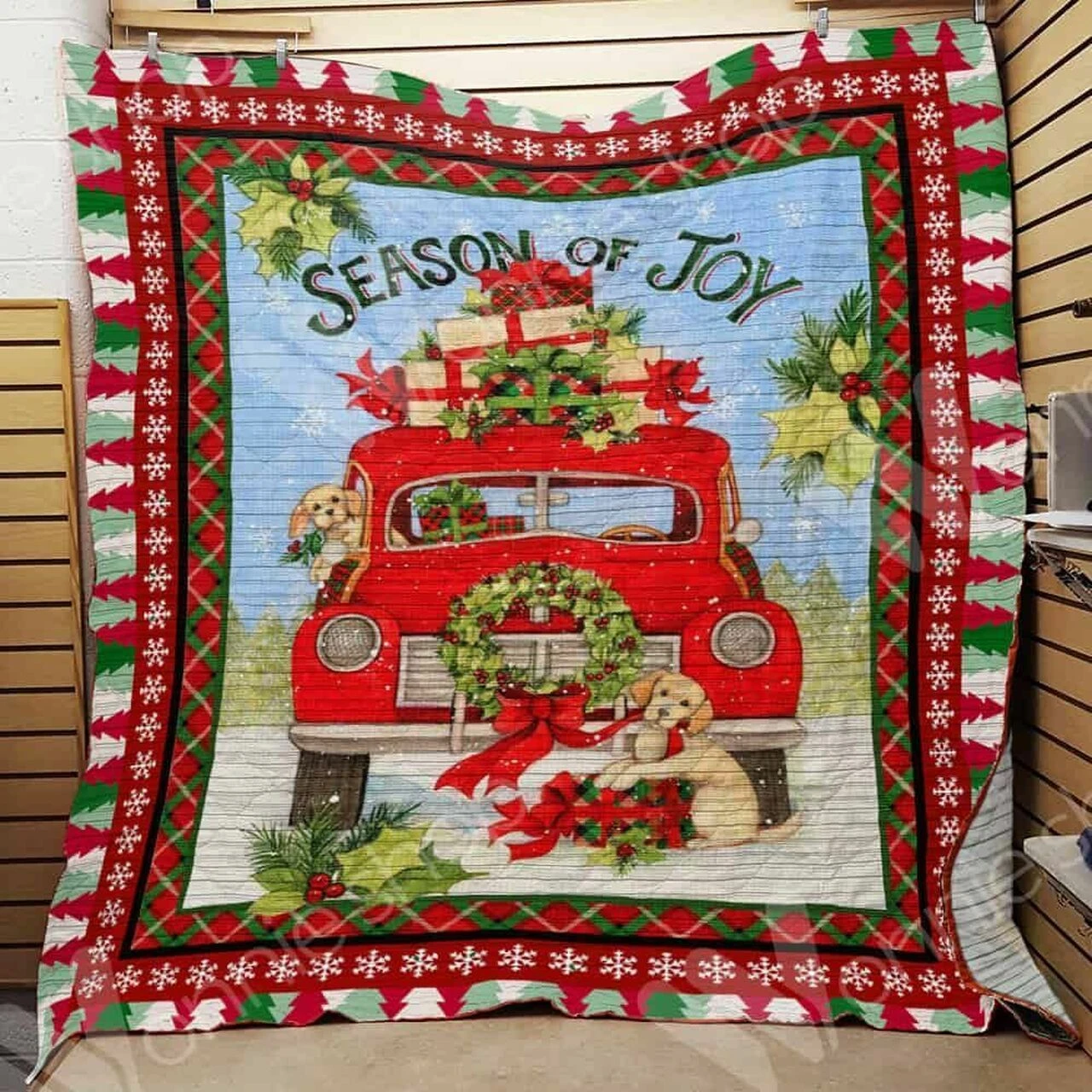 Red Truck Christmas Quilt Bedding Set - Personalized Bedroom Decor For Home Decoration And Gifts For Family - Bluefink 3 Red Truck Christmas Quilt Bedding Set - Personalized Bedroom Decor For Home Decoration And Gifts For Family - Bluefink