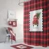 Red Truck Decor, Christmas Shower Curtain, Plaid Holiday Bathroom Decor - Bluefink 1 Red Truck Decor, Christmas Shower Curtain, Plaid Holiday Bathroom Decor - Bluefink -CozyHomeStore Red Truck Decor Christmas Shower Curtain Plaid Holiday Bathroom Decor 0