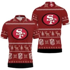 San Francisco 49Ers Christmas 3D Polo Shirt Gift For NFL Fans - Bluefink