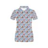 Santa Christmas Themed Print Design Women's Polo Shirt 3D Polo Shirt A3 - Bluefink
