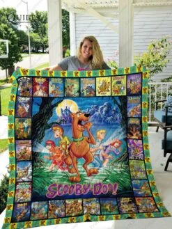 Scooby Doo Quilt Bedding Set Blanket Scooby Doo Cartoon Club Fan Gifts Birthday Christmas - Bluefink