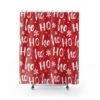 Shower Curtain Merry Christmas Holiday Ho Ho - Bluefink -CozyHomeStore Shower Curtain Merry Christmas Holiday Ho Ho 0 1