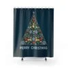 Shower Curtain Merry Christmas Tree Holiday - Bluefink 1 Shower Curtain Merry Christmas Tree Holiday - Bluefink -CozyHomeStore Shower Curtain Merry Christmas Tree Holiday 0