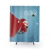 Shower Curtain Santa Claus Merry Christmas - Bluefink -CozyHomeStore Shower Curtain Santa Claus Merry Christmas 0