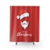 Shower Curtain Santa Claus Merry Christmas Holiday - Bluefink -CozyHomeStore Shower Curtain Santa Claus Merry Christmas Holiday 0