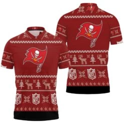 Tampa Bay Buccaneers Christmas 3D Polo Shirt - Bluefink