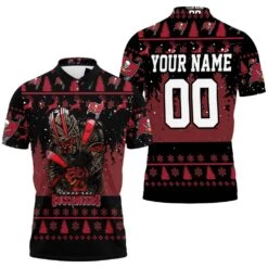 Tampa Bay Buccaneers Siege The Day Christmas Pattern For Fan 3D Printed Personalized Polo Shirt - Bluefink