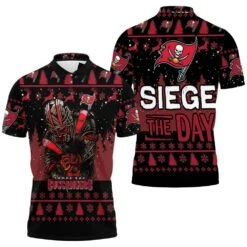 Tampa Bay Buccaneers Siege The Day Christmas Pattern For Fan Printed 3D Polo Shirt - Bluefink