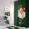 Vintage Santa Shower Curtain, Holiday Shower Curtain, Christmas Bathroom Decor - Bluefink 1 Vintage Santa Shower Curtain, Holiday Shower Curtain, Christmas Bathroom Decor - Bluefink -CozyHomeStore Vintage Santa Shower Curtain Holiday Shower Curtain Christmas Bathroom Decor 0