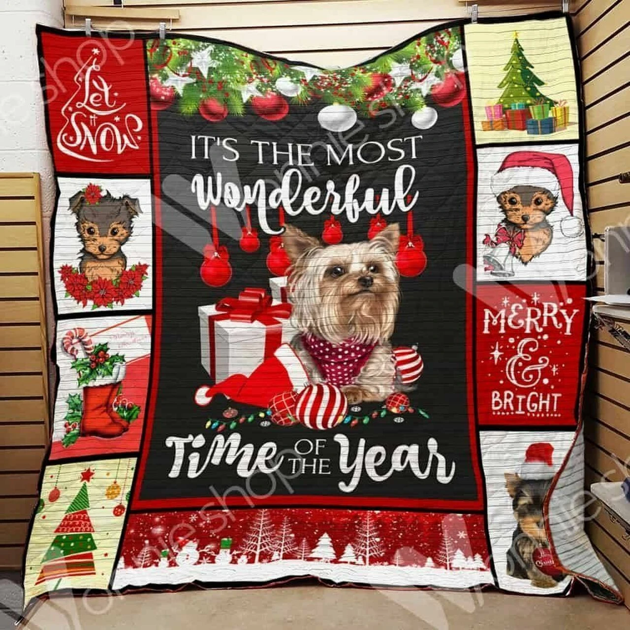 Yorkshire Terrier Christmas Quilt Bedding Set - Perfect For Family Gifts And Bedroom Decor - Bluefink 3 Yorkshire Terrier Christmas Quilt Bedding Set - Perfect For Family Gifts And Bedroom Decor - Bluefink